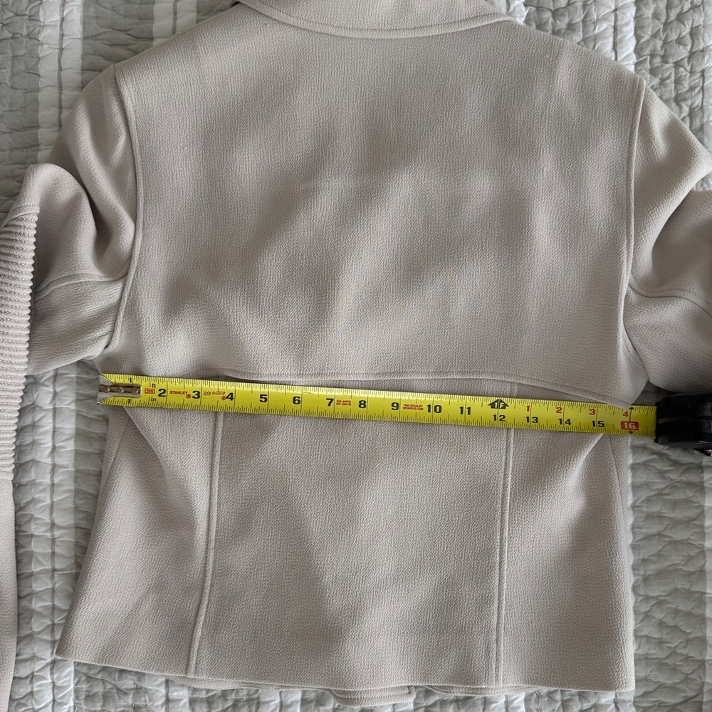 Aritzia Wilfred Soft Gray Moto Style Jacket, Size 10 - Picture 3 of 6